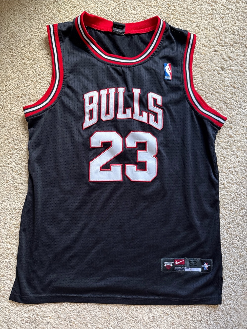 Chicago Bulls Michael Jordan Nike Black Jersey Size Men’s 52